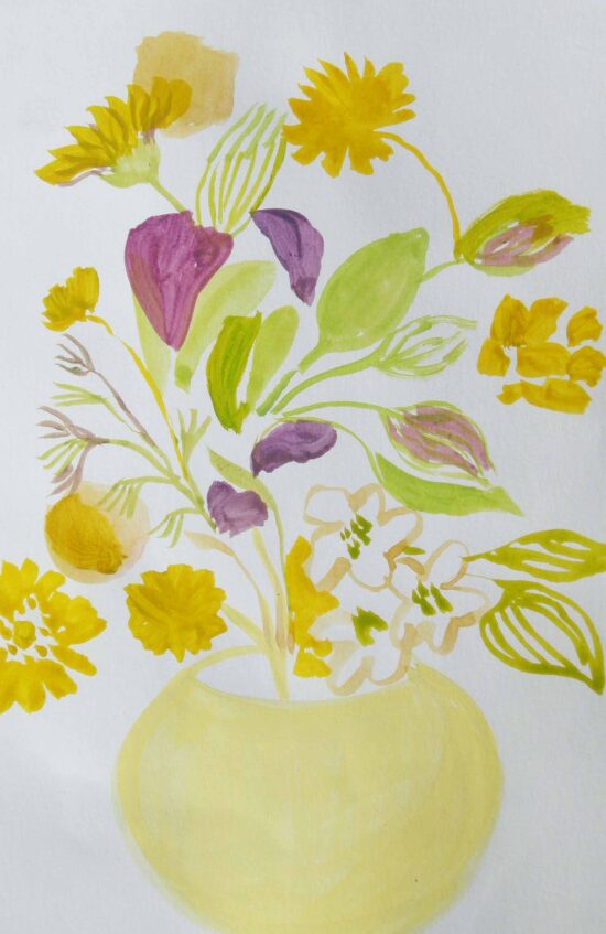 wild flowers in a pot
